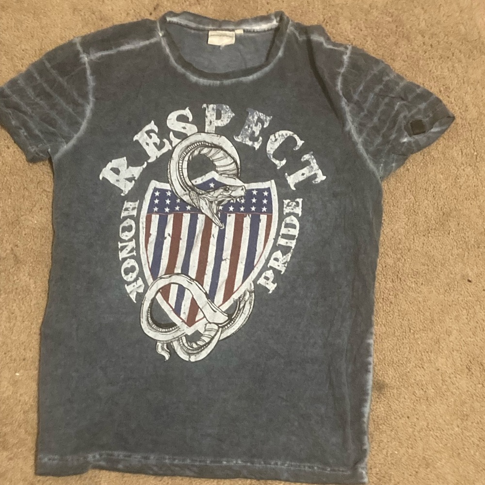 JEANIUS Denim-Dyed T Shirt Shirt